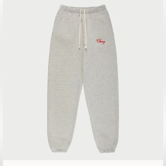 Cherry LA Pants - Cherry LA Gray Joggers with Red Logo